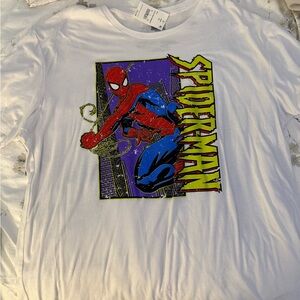 Marvel White and Yellow Spider-Man Tee